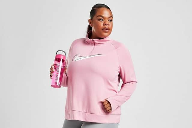 Nike Plus Size Double Swoosh 1/4 Zip Track Top. (Pic: JD)