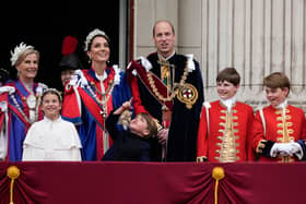 Kate Middleton and family appeared on the right of the balcony (Pic:Getty)