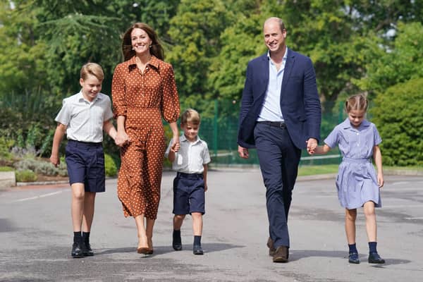 The Prince and Princess of Wales with their three children