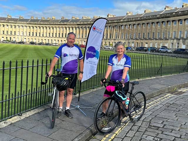 Paul and Karen Smith are taking part in a charity fundraiser in memory of their son Harry (Credit: The Wonky Heart Challenge)
