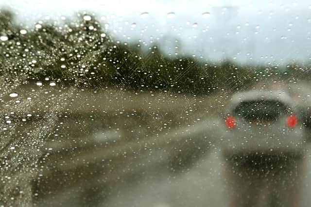 Driving in stormy conditions.