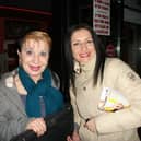 Sticky Vicky (left) with her daughter - the X-rated Benidorm entertainer has died aged 80 (Credit: Real Sticky Vicky)