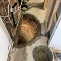 Victoria and Andrew Ellington found a 27ft plunging well under the floor of their new home in Bute Cottage, Redcar.