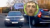 Richard Frost, 42, was filmed on dashcam weaving in and out of traffic at high speed in a black BMW 7 Series.