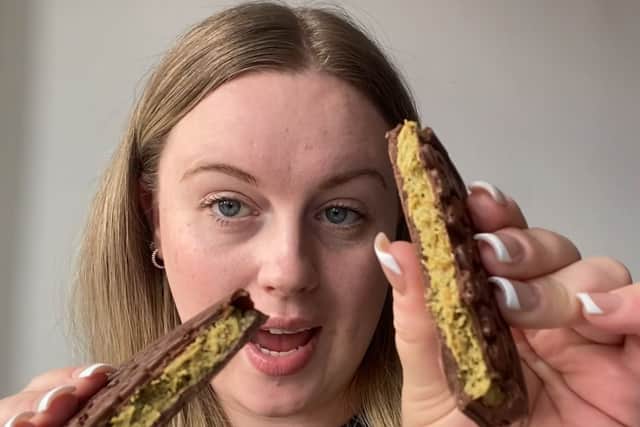 'I tried a dupe of the viral chocolate bar from Dubai' (Photo credit: Holly Allton)