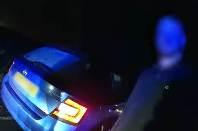 Police punched and pinned to ground after pulling driver over.