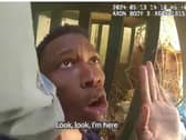 Drug dealer's confused reaction when police find him hiding in garden