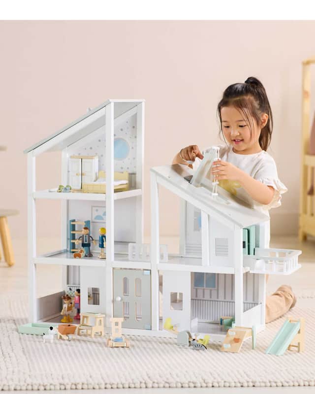 Three-Storey Wooden Dollhouse in Aldi Toy Event