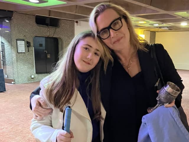 Lily-Rae with actor Kate Winslet. 