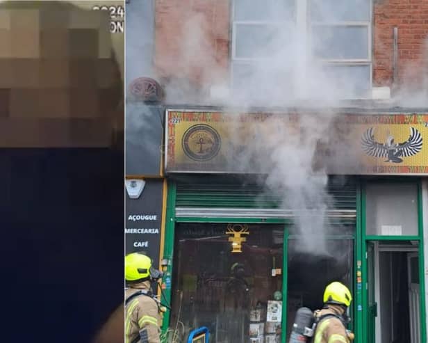 Residents are rescued from fire.