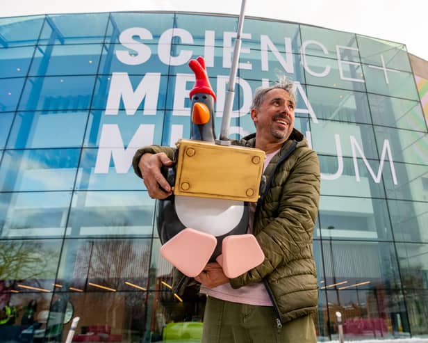 The National Science and Media Museum introduces a new star attraction as part of its reopening celebrations. A 2-meter tall replica of the iconic Techno Trousers from Wallace & Gromit: The Wrong Trousers (1993) will take center stage during the reopening event, A Grand Day Out, on Saturday, January 11. 