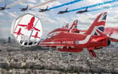 The commemorative coins mark the 60th anniversary of the first Red Arrows display