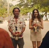 Walton Goggins and Aimee Lou Wood in The White Lotus season three