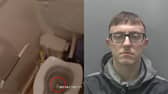 Drug dealer caught trying to flush crack cocaine and heroin down the toilet.