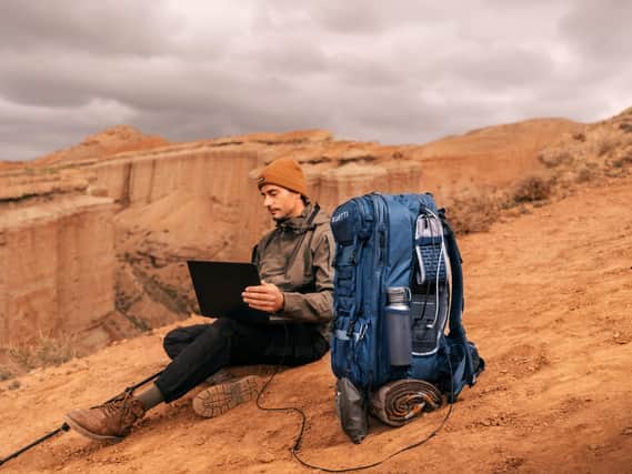 The Handsfree Backpack is available in two sizes, and they each contain a meaty power station