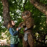 Helena Mellenchip with one of her willow sculptures at Lytham Hall