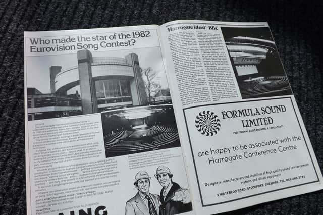 The 1982 Euovision Song Contest was held at the newly-built Harrogate International Centre