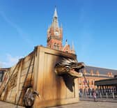 The Hungarian Horntail dragon made its way through London 