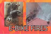 An e-bike exploding
