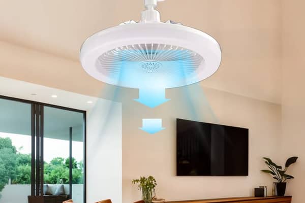 Enjoy a cool breeze in any room just by screwing this into a bulb socket