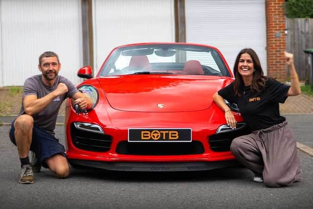 Michael was surprised by Katie Knight, a presenter from BOTB