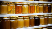 A wide range of honey jars on UK shelves – but nearly half could be adulterated with sugar syrup, according to EU tests