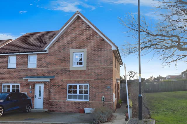 Set beside green space in Harrogate, the Greenside Close home offers a peaceful residential setting