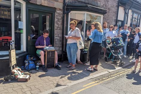 Street typist Adam E Holdon will be bringing his unique storytelling skills to Harrogate from Saturday,  October 17 to Sunday, October 18.