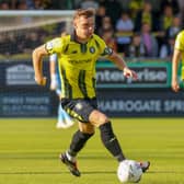Harrogate Town midfielder Bailey Hobson is facing a spell on the sidelines. Picture: Matt Kirkham