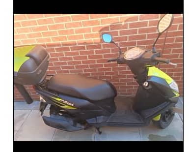 The police black and yellow SYM Mask moped, with registration YD75 HCK, was parked on Regent Terrace between 8pm and 9pm on Sunday, October 4.