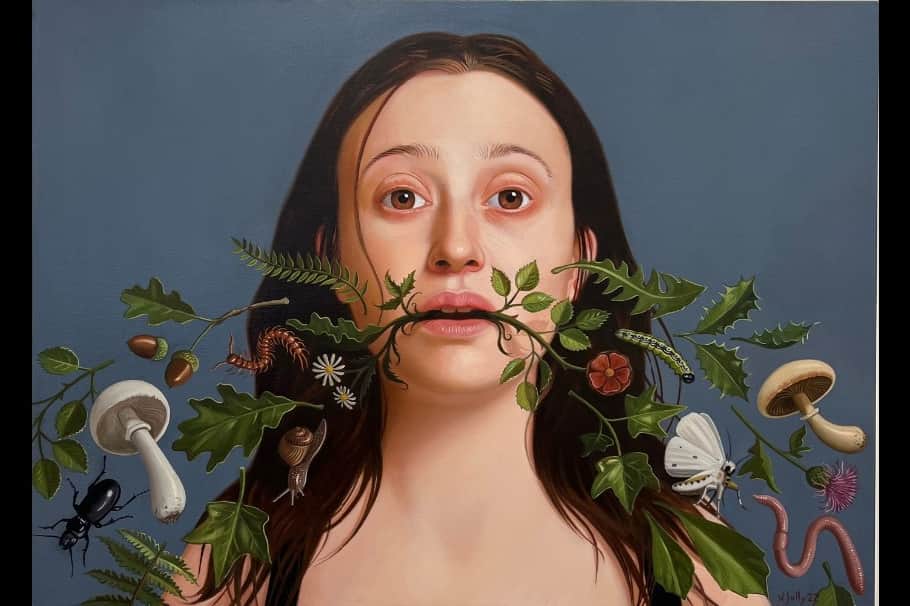 Chloris II (oil on canvas, 50cm x 70m) - part Sugar Rush exhibition by artist Nicholas Jolly showing at Harrogate's 108 Fine Art gallery.