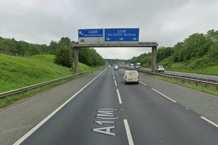 The police are appealing for information and witnesses following a collision involving two vehicles on the A1(M) North at Junction 48, near Boroughbridge