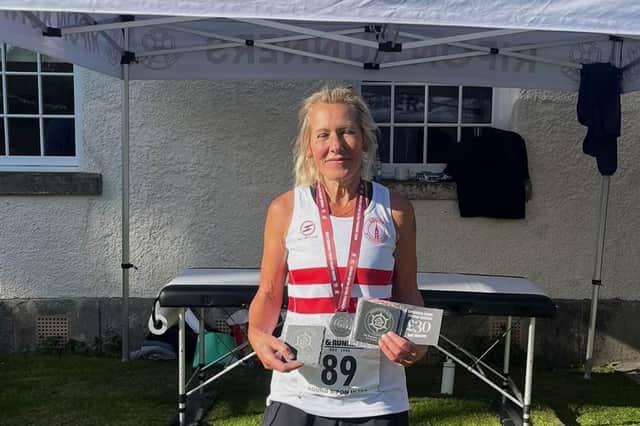 Ripon Ultra women’s solo winner Paula Downing.