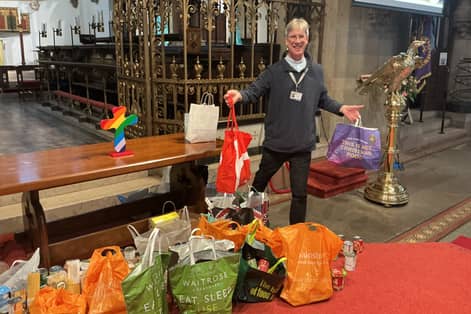 The Revd Dr Alan Garrow, Vicar at St Peter's Church in Harrogate, welcomes this year's Harvest appeal by St Peter's Church of England Primary School, which will support the church's Breakfast Club and weekly 'mini supermarket' for people experiencing homelessness and hardship in Harrogate