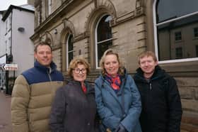 Flashback to 2019 and a new renaissance for Renaissance Knaresborough - Tim Sutherland Liz Baxandall, Cathy Allday and Cllr Ed Darling  outside Claro Chambers in Knaresborough.