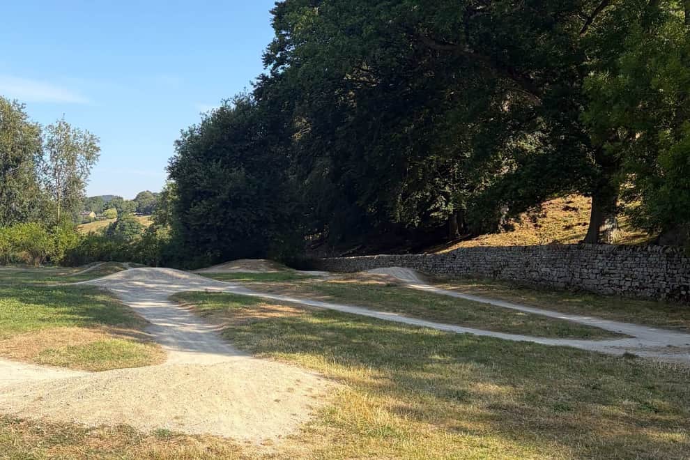 The site of the new modern BMX pump track at Millennium Green in Pateley Bridge.