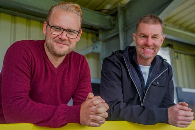 Jonathan Blezard, left, and Simon Weaver are the new owners of Harrogate Town. Picture: Harrogate Town AFC