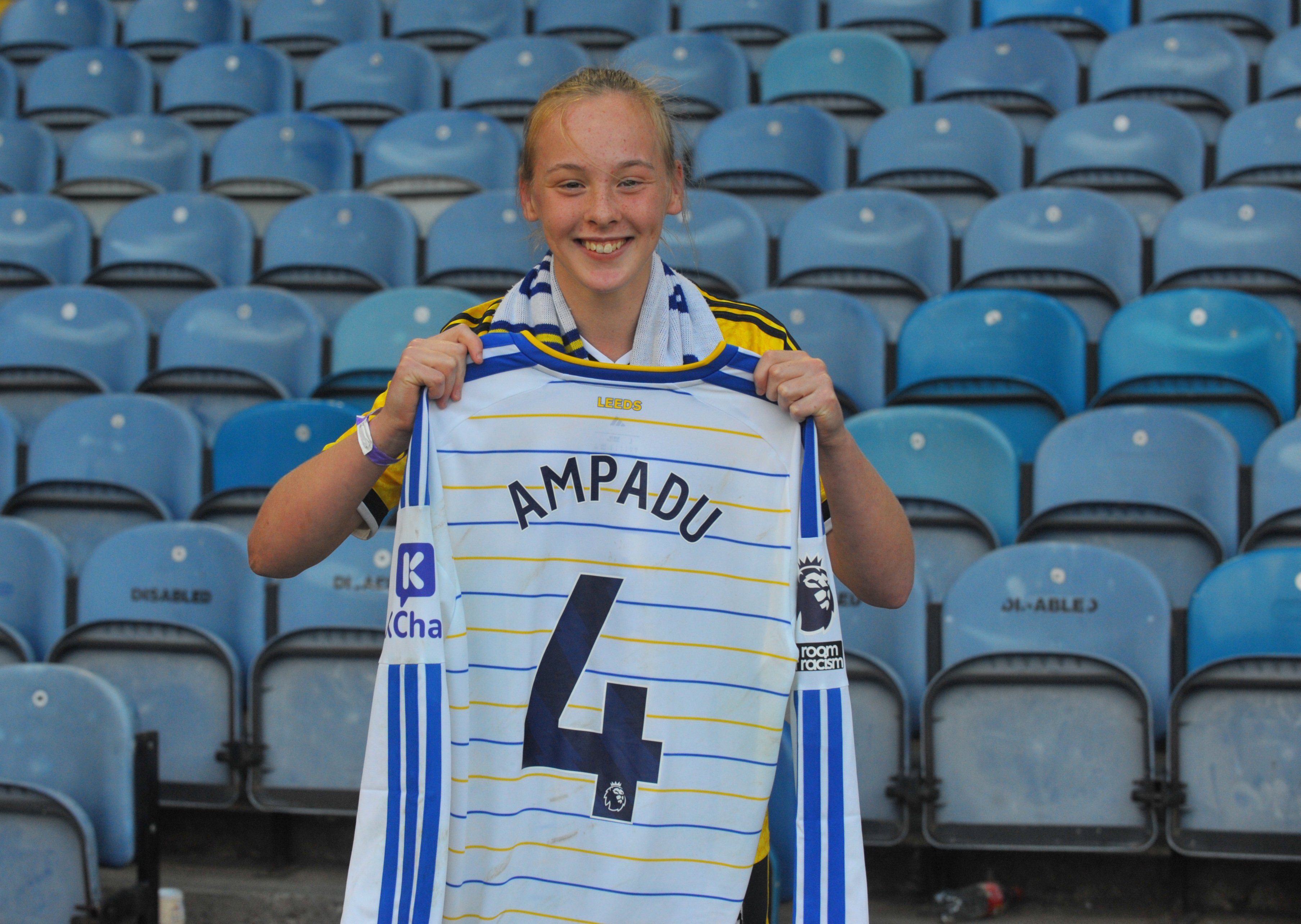 Young Harrogate Leeds United fan gifted Ethan Ampadu's historic match-worn shirt