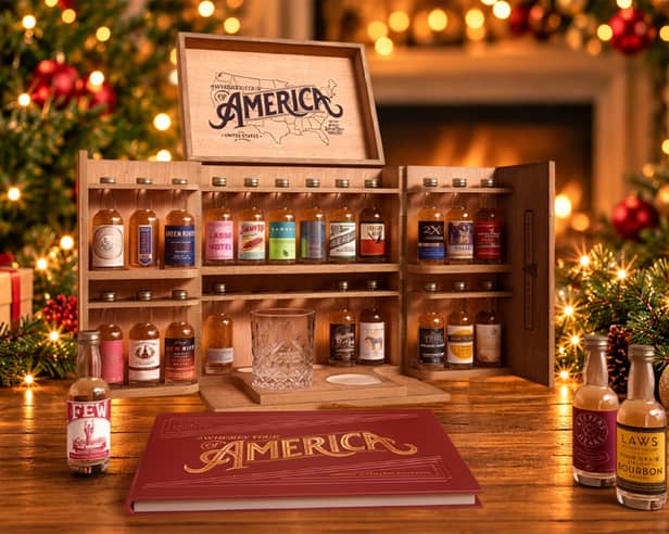 Cheers to Christmas! Luxury £219.95 advent calendar features 24 American whiskeys and a wooden display cabinet