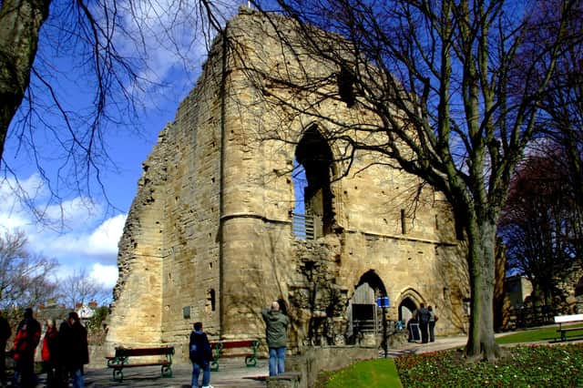 Giant floodlights will illuminate Knaresborough Castle, which dates back to circa 1100.