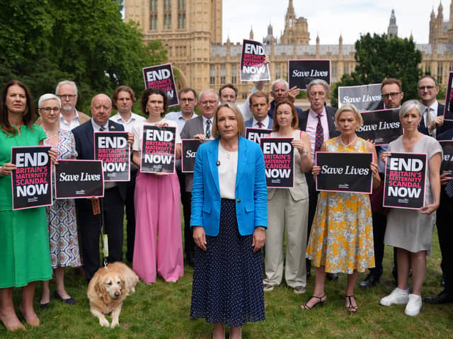 Lib Dem MPs highlight national concerns about maternity care with Harrogate MP Tom Gordon pictured in the back row, centre.