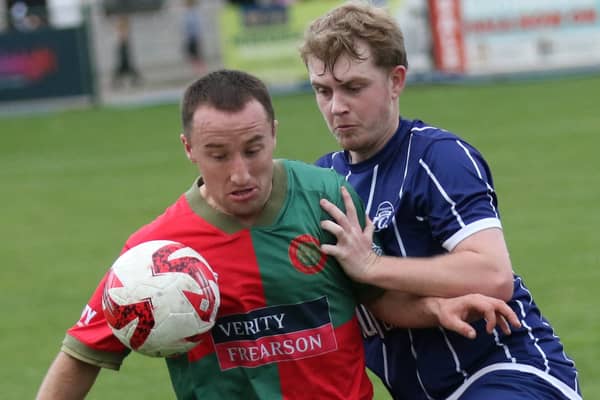 Sam Barker netted a brace as Harrogate Railway got back to winning ways. Picture: Craig Dinsdale
