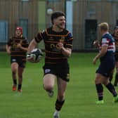 Dylan Wepener races away to the try-line during Harrogate Pythons RUFC's demolition of Doncaster Phoenix RUFC. Picture: Submitted