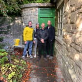 Knaresborough West Councillor Matt Walker and Knaresborough East Councillor Hannah Gostlow with Steve and Simon, who oversee the management of public toilets across North Yorkshire, at the refurbished Conyngham Hall Car Park public toilets
