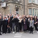 Staff at  Cygnet Hospital Harrogate celebrating a good Care Quality Commission (CQC) inspection.