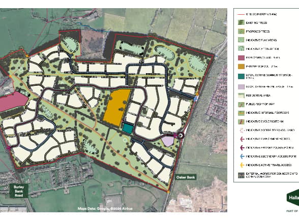 Part of Hallam Land's pre-planning consultation on Burley Bank,  a proposed new housing development between Skipton Road and Killinghall in Harrogate.