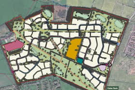 Part of Hallam Land's pre-planning consultation on Burley Bank,  a proposed new housing development between Skipton Road and Killinghall in Harrogate.