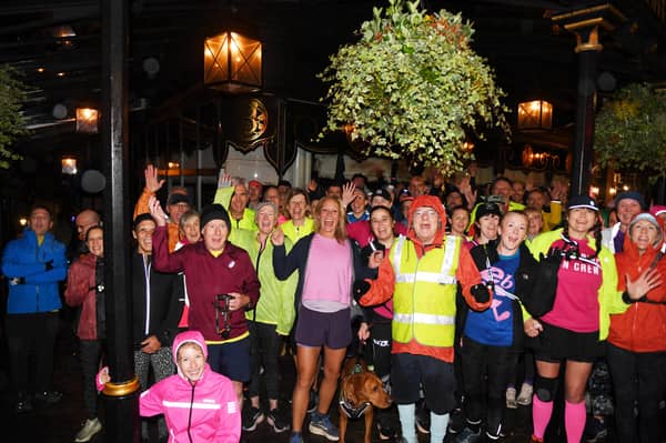 More than 40 runners joined BBC journalist Sophie Raworth for a rainy 5k through Harrogate.
