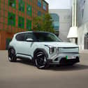 The Kia EV2 brings the brand’s distinctive, boxy styling to an electric SUV measuring just over four metres long.