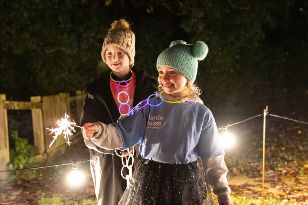Families taking part in last year’s Glow Together for Martin House.